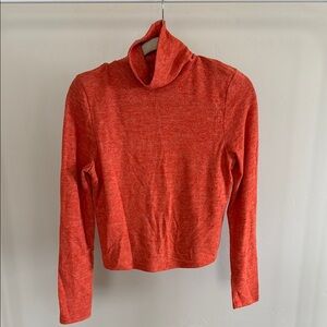 Anthropologie Cozy Orange Turtleneck Sweater